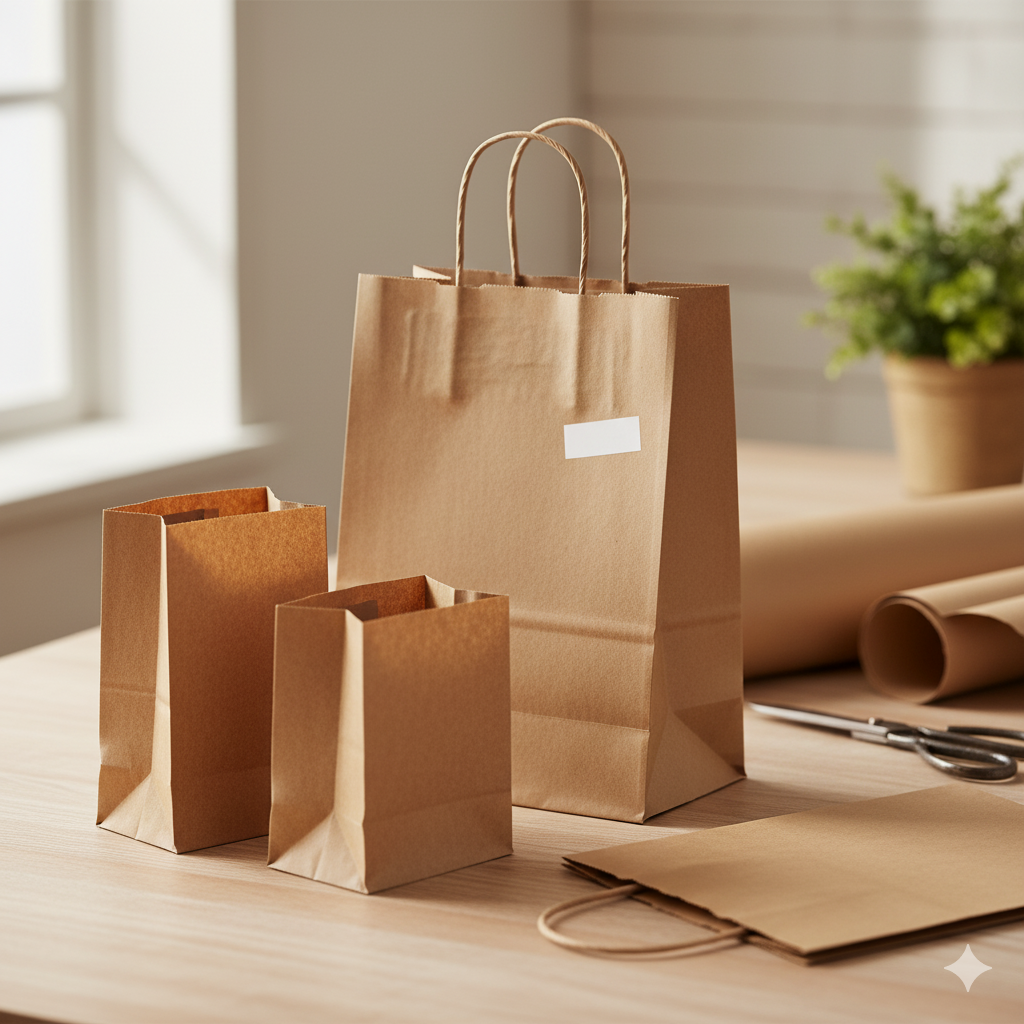 Bolsas de papel kraft para retail
